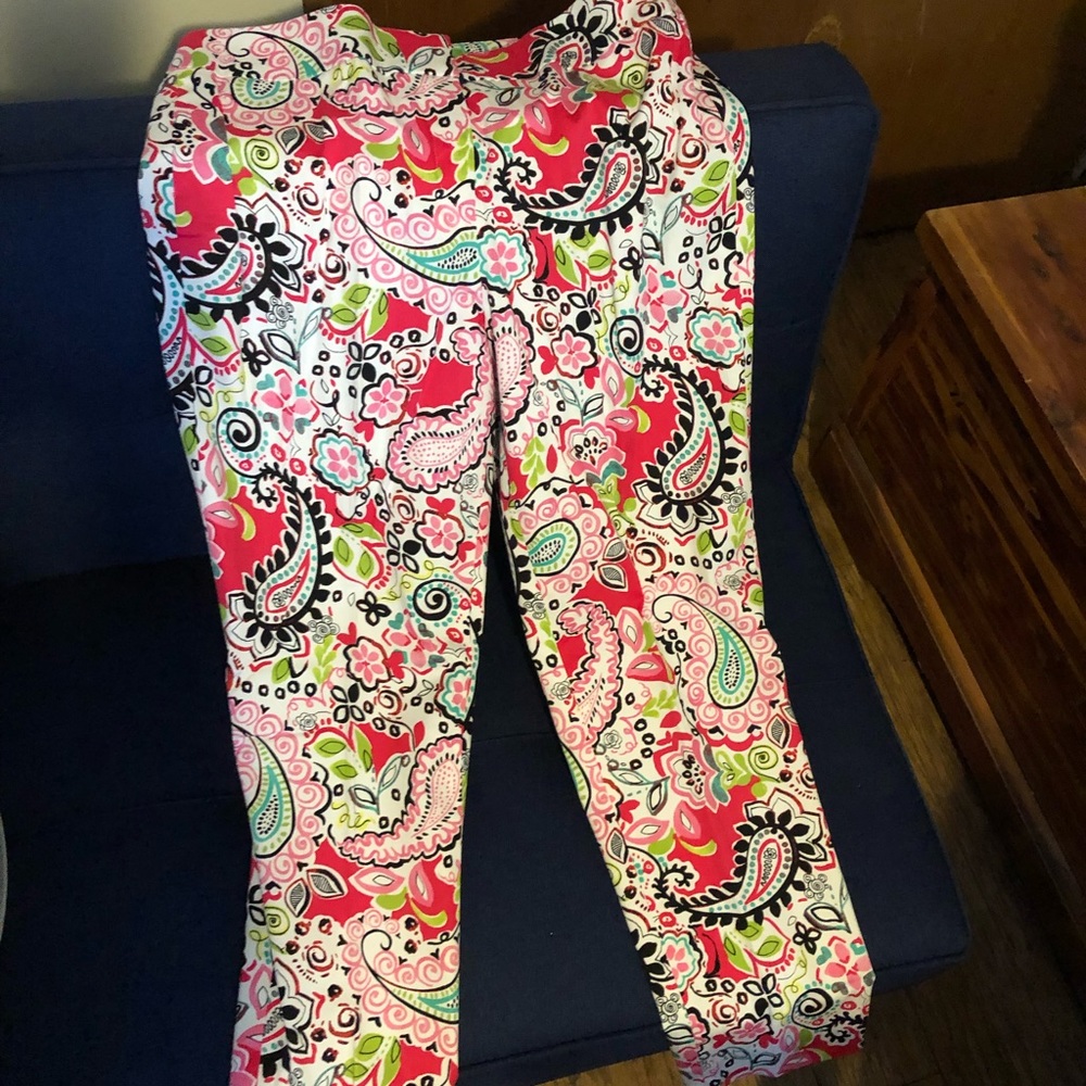 Pappagallo tart cherry crop pants size 10